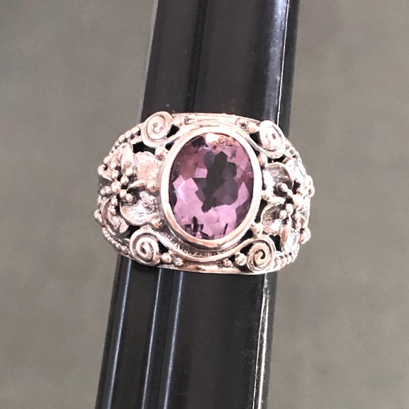 Jewelry - Amethyst and 925 sterling ring
